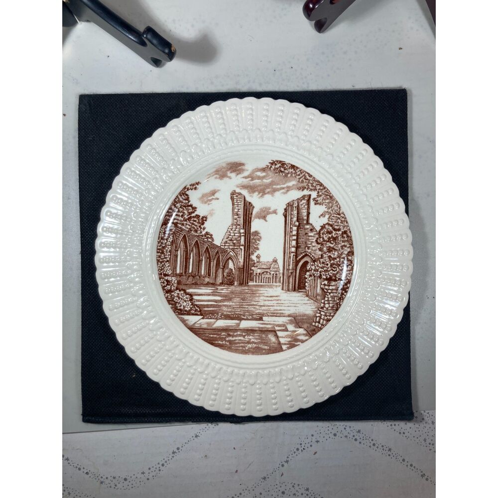 Royal Cauldon Glastonbury Abbey Plate 9.5"crazing